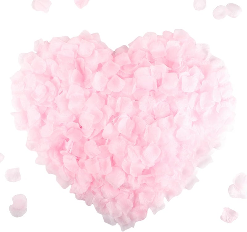 CODE FLORIST كود فلوريست 2200 قطعة بتلات ورد حريري لديكورات الزفاف (وردي فاتح) - Image 1