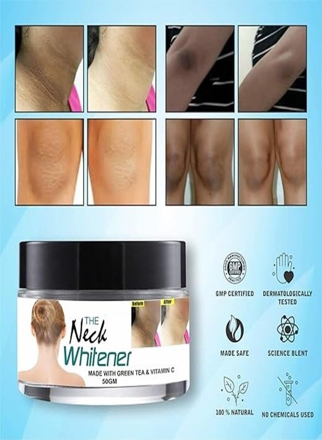 VIVAGLO Neck Whitening & Brightening Cream for Dark Neck, Underarms & Elbows | Moisturizing Skin Tone Corrector Cream for Men & Women | 50g - Image 3