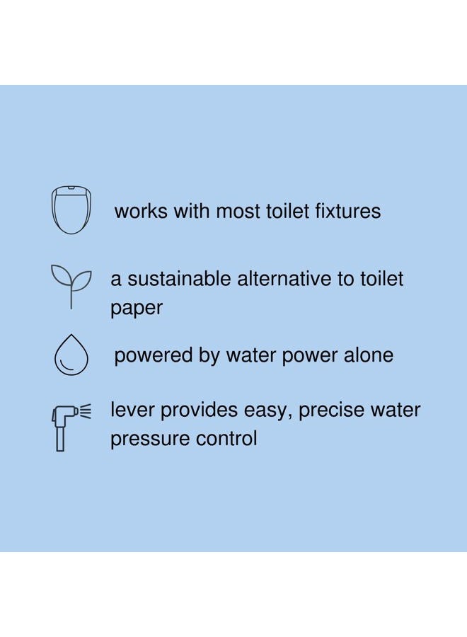 Brondell Hand Held Bidet Sprayer for Toilet: CleanSpa Advanced Bidet Attachment with Precision Pressure Control Jet Spray - Ergonomic Handheld Bidet for Toilet - Toilet Water Sprayer and Hose Set - Image 4