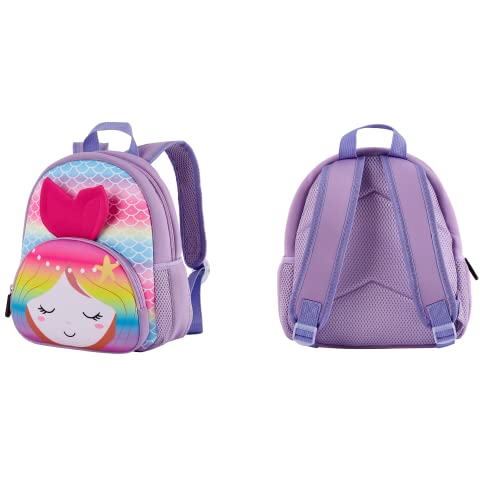 KK CRAFTS Preschool Backpack Toddler Neoprene Animal Schoolbag Lunch backpack for Kids Boys Girls(Colorful Mermaid) - Image 5