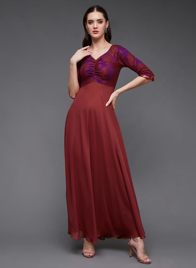 Styli Lace Bodice Maxi Dress  - Image 1