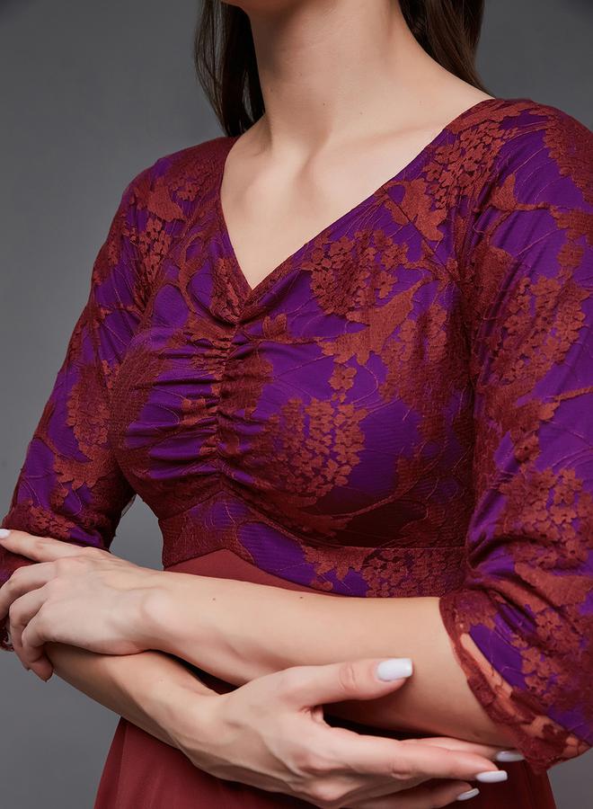 Styli Lace Bodice Maxi Dress  - Image 5
