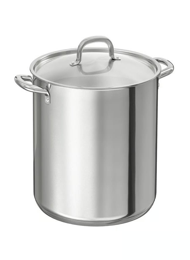 STORK 365+ Pot with Lid, Stainless Steel, 15 L, 29 cm Diameter, Oven-Safe, Compatible with All Hobs Including Induction - Image 1