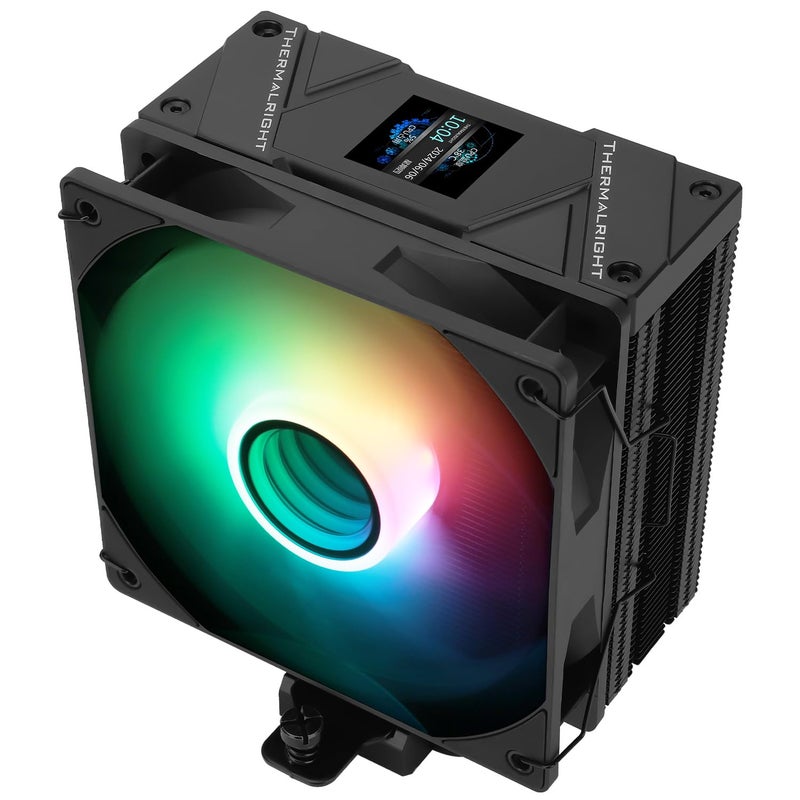 Thermalright Assassin Spirit 120 Vision Black ARGB CPU Air Cooler with 1.54in IPS Display, 120mm PWM Fan, Support Intel lga1700/1150/1151/1200/1851, AMD AM4/AM5 - Image 1
