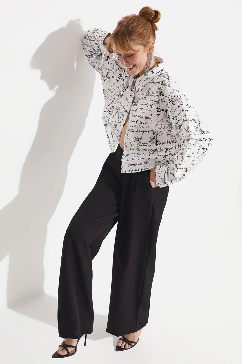 جون Text Patterned Shirt