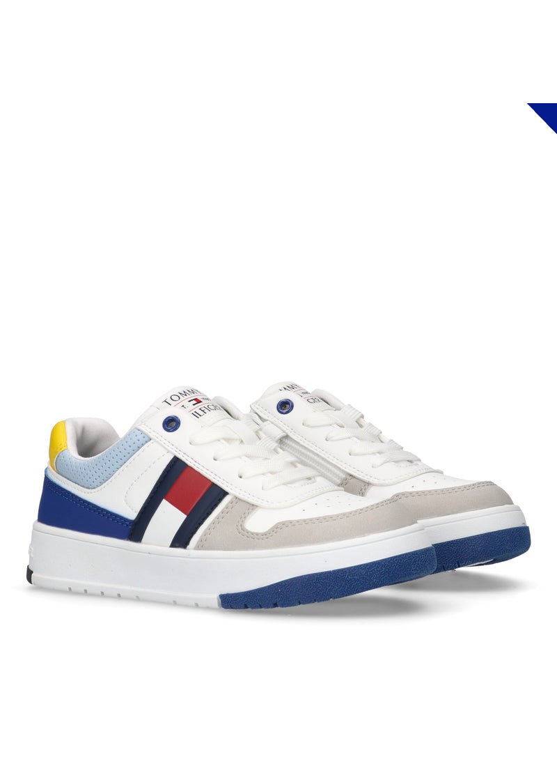 TOMMY HILFIGER - Kids Lace Up Low Top Sneakers - Image 1