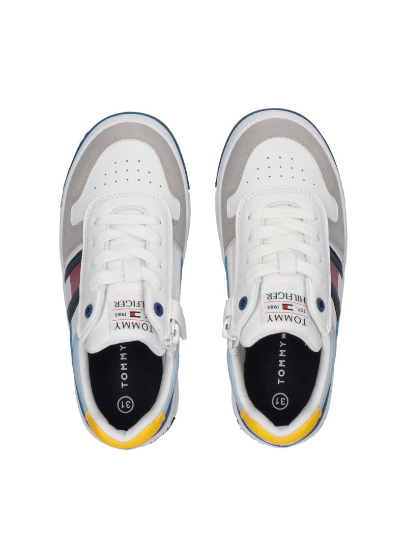 TOMMY HILFIGER - Kids Lace Up Low Top Sneakers - Image 1