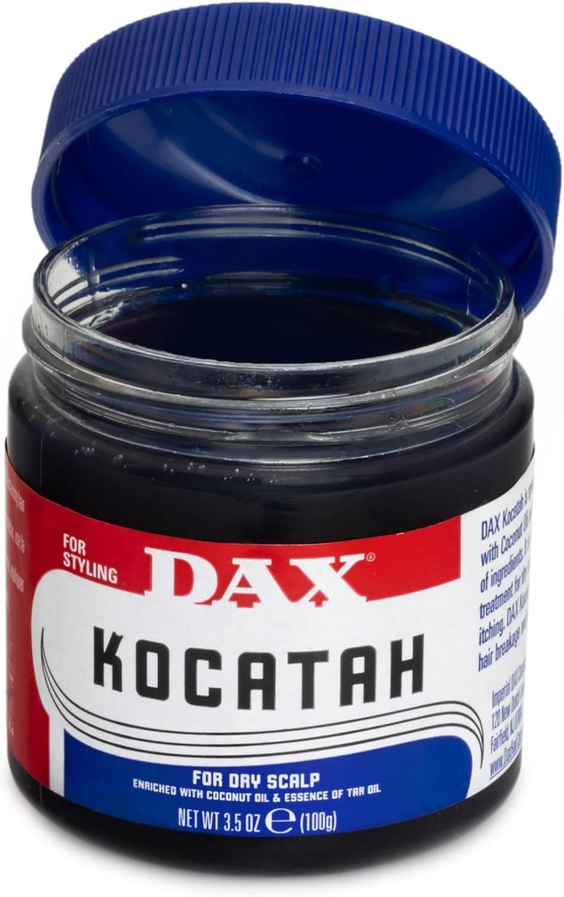 DAX Kocatah Dry Scalp Relief Treatment - 3.5 Ounce Jar with Coconut Oil and Natural Tar Oil - Image 1