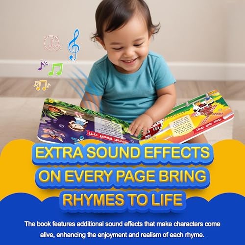 Kiddale “Gungunate Bachon Ke Balgeet” Musical Sound Book – 12 Popular Hindi Rhymes with Music & Pictures for Early Learning and Fun - Image 4