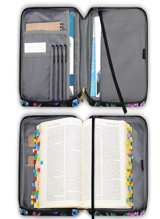 GUEER Bible Cover for Women, Bible Holder, Bible Cover Carrier Carrying Organizer Bag, God is Within Her She Will Not Fall, Zipper and Pockets for Standard Size Bible, Gift for Women（Chalk Drawing） - Image 4