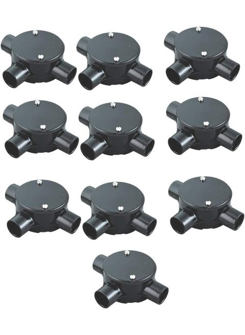 Pack Of 10 Pvc Electrical Conduit Pipe And Fittings  Durable, Corrosion-Resistant Solution For Indoor And Outdoor Electrical Wiring And Cabling (Junction 3 Way, 20Mm)