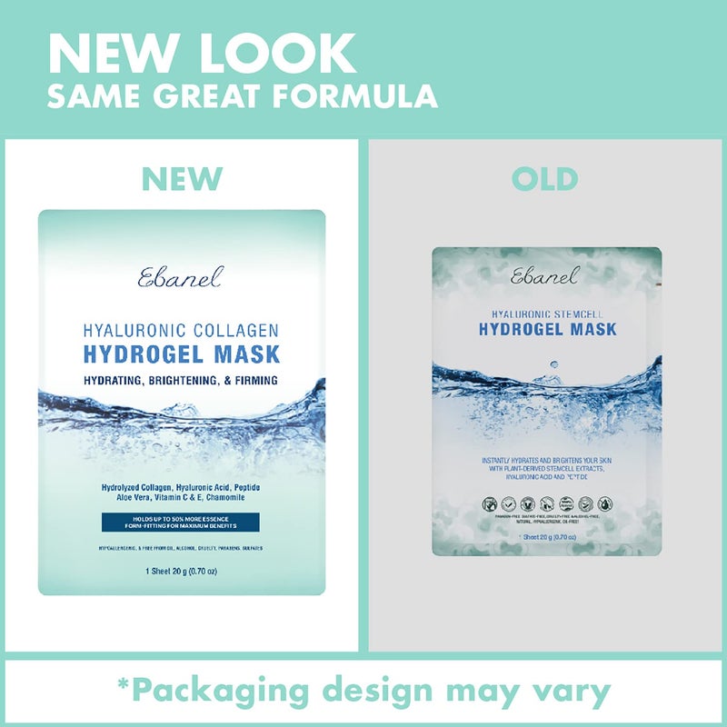 Ebanel 10 Pack Hydrogel Collagen Face Mask with Hyaluronic Acid, Vitamin C, Peptide, Aloe, Instant Brightening Hydrating Face Masks Skincare Korean Sheet Mask, Skin Firming, Lifting Anti Aging Masks - Image 5