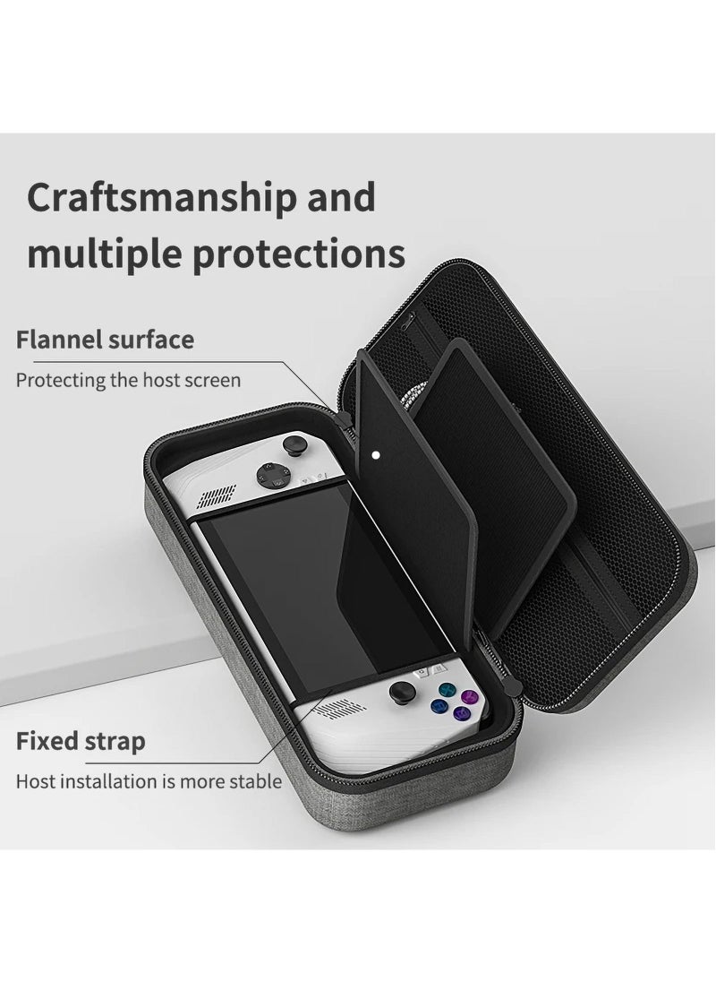 AOLION - For ASUS ROG Ally Carrying Case, Portable Large Capacity EVA Hard Shell Gaming Console Storage Case, for Rog Ally Gaming Accessories (Gray) - Image 1