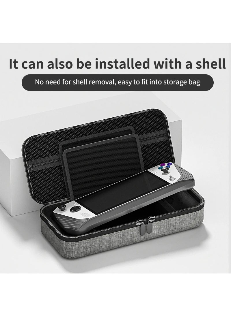 AOLION - For ASUS ROG Ally Carrying Case, Portable Large Capacity EVA Hard Shell Gaming Console Storage Case, for Rog Ally Gaming Accessories (Gray) - Image 1