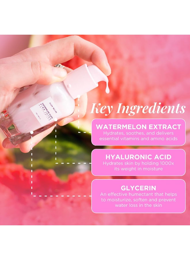 GLOW RECIPE Watermelon Glow Icons Skin Care Gift Set, Niacinamide Dew Drops Facial Serum, Pore Minimizer Toner with PHA & BHA & Hyaluronic Acid, Pink Face Moisturizer - Image 3