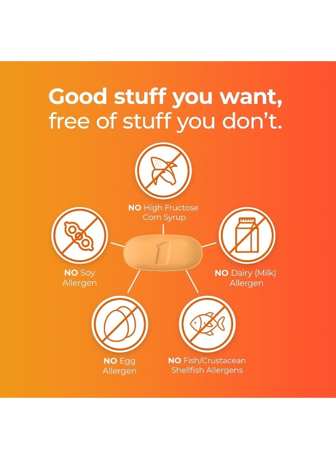 ONE A DAY Women’s 50+ Healthy Advantage Multivitamins, Supplement with Vitamins A, C, E, B1, B2, B6, B12, Vitamin D and Calcium, 200 Count - Image 5