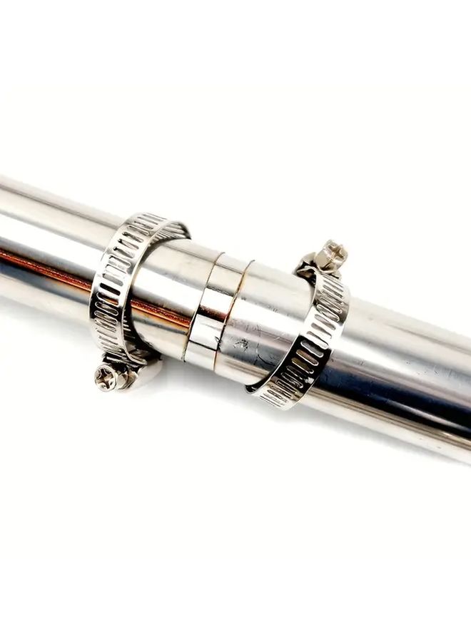 1 Set 24mm Stainless Steel Diesel Heater Exhaust Pipe Connector Kit With Clamps Heavy Duty Gas Vent Hose Fit For Truck And Vehicle Heating System - Image 4