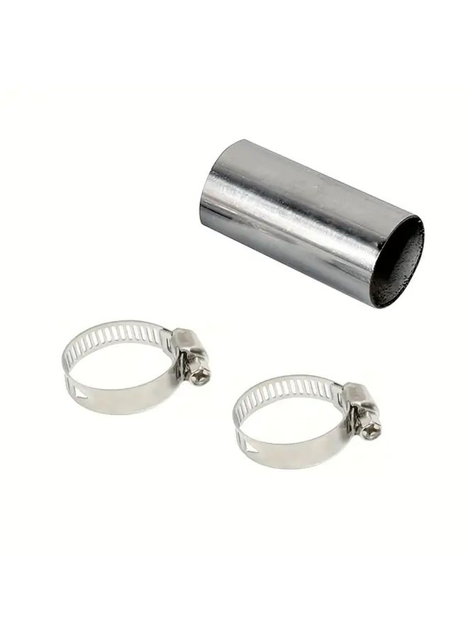 1 Set 24mm Stainless Steel Diesel Heater Exhaust Pipe Connector Kit With Clamps Heavy Duty Gas Vent Hose Fit For Truck And Vehicle Heating System - Image 5