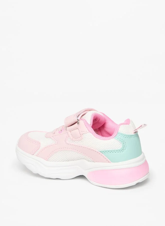 فلورا بيلا من شو إكسبرس Girls Panelled Lace Detail Sports Shoes With Hook And Loop Closure