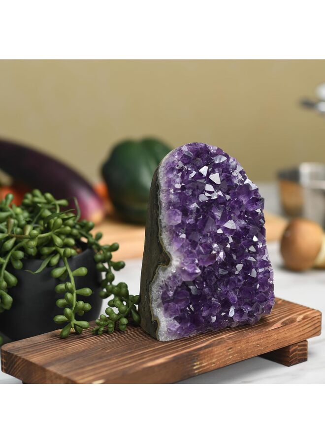 Premium Amethyst Geode Stone Cluster Each Piece is Unique and Natural Real Raw Geode Healing Crystal Rock from Uruguay Deep Purple Decoration - Image 5