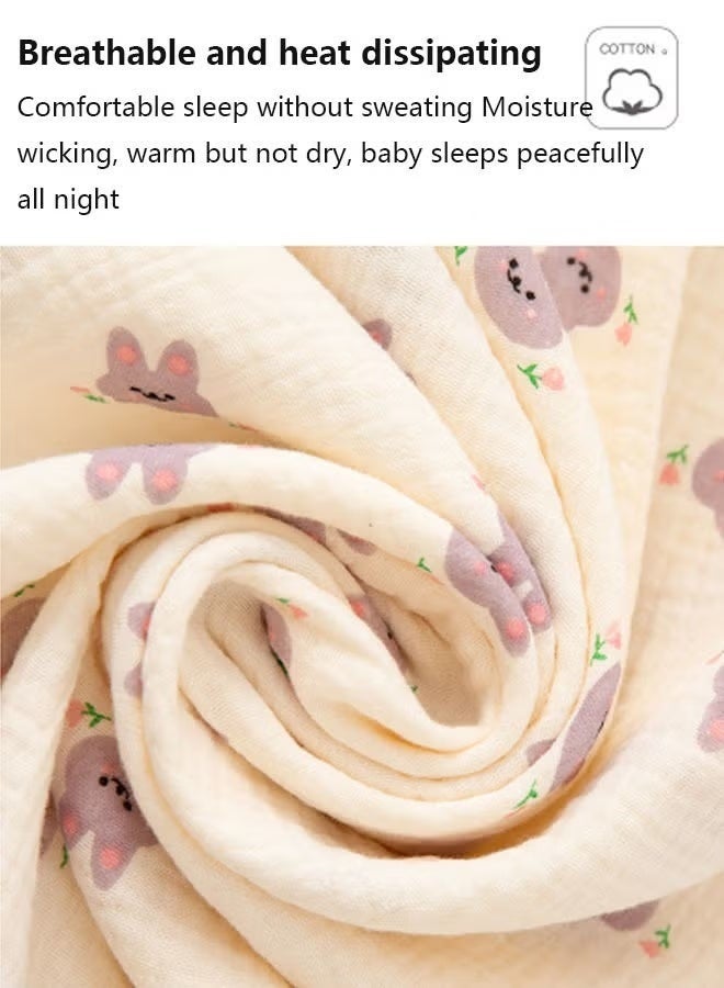 oldlaiben Double Layer Muslin Baby Blanket Newborn Receive Blanket Cotton Swaddling Wrap Stroller Cover Bedding Baby Items Baby Swaddle Blanket Unisex Swaddles Wrap Soft Silky Muslin Neutral Receiving Blankets - Image 4