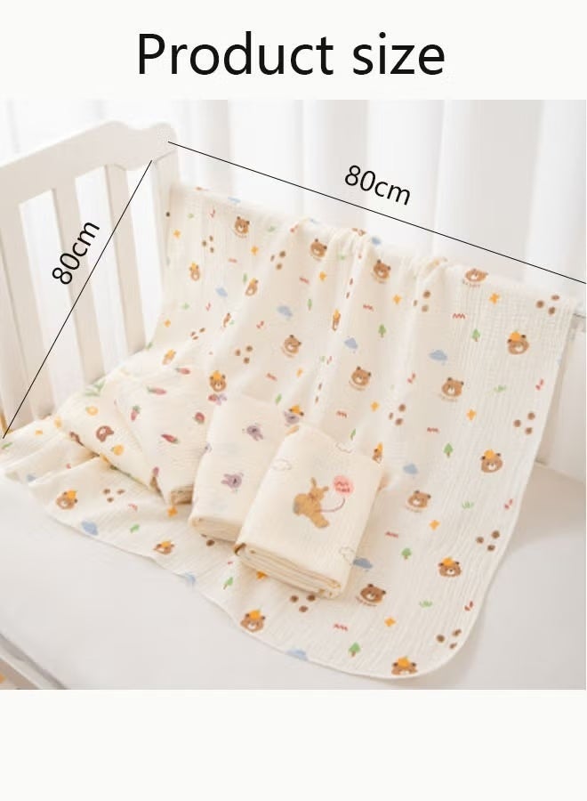 oldlaiben Double Layer Muslin Baby Blanket Newborn Receive Blanket Cotton Swaddling Wrap Stroller Cover Bedding Baby Items Baby Swaddle Blanket Unisex Swaddles Wrap Soft Silky Muslin Neutral Receiving Blankets - Image 2