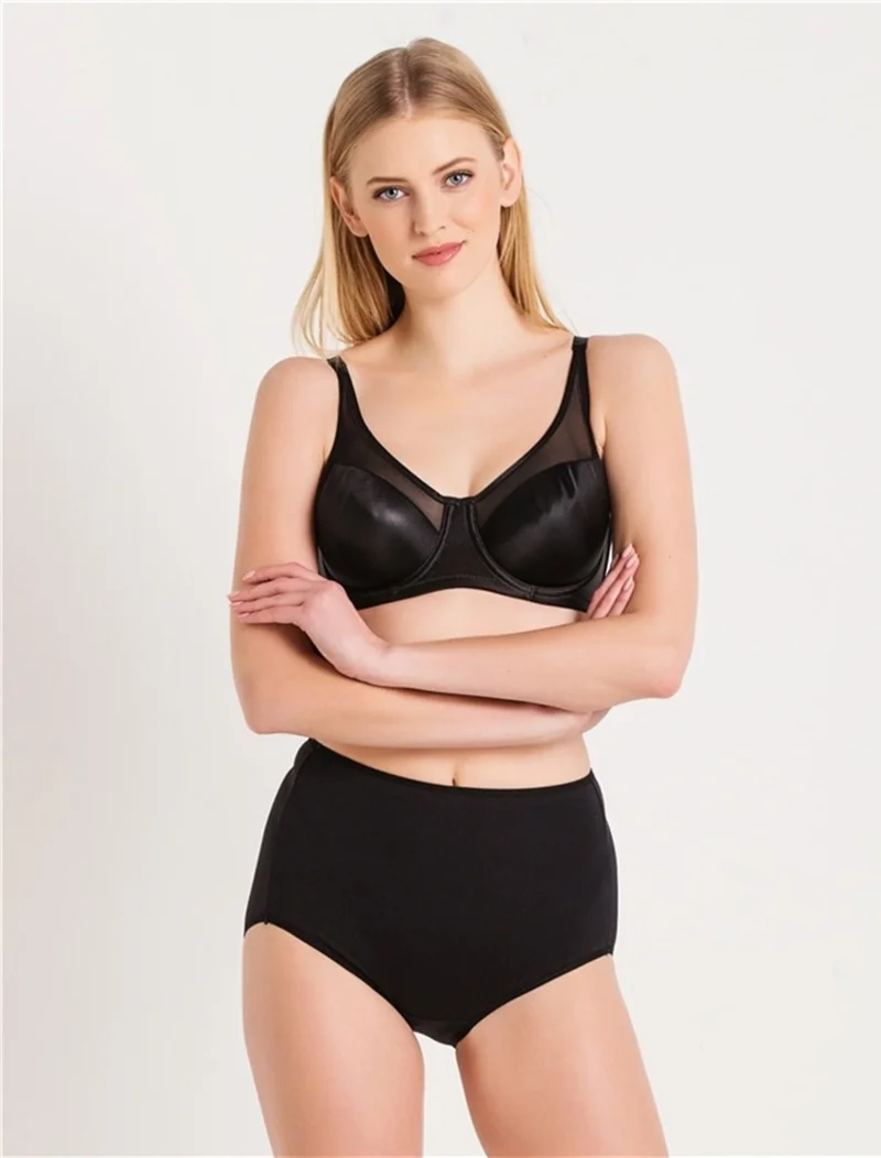 ماجيك فورم 1783 - Plain Fabric Plus Size Hollow Out Minimizer Bra