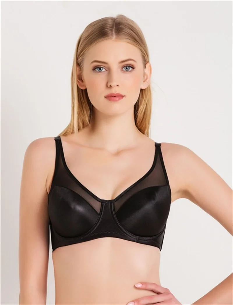 ماجيك فورم 1783 - Plain Fabric Plus Size Hollow Out Minimizer Bra