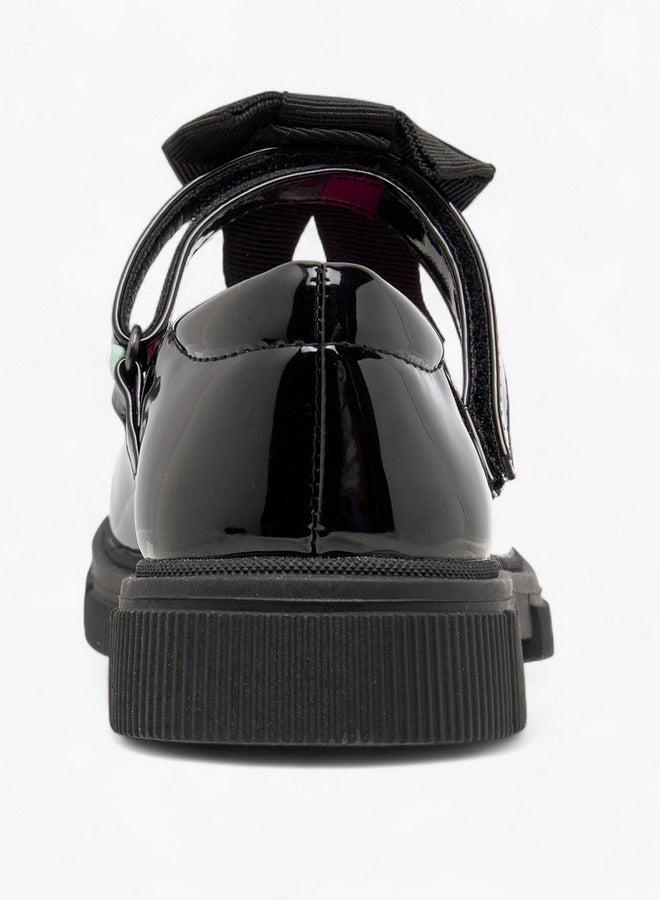 JUNIORS أحذية ماري جين المدرسية للفتيات مع زينة القوس وإغلاق بخطاف وحلقة - Image 5