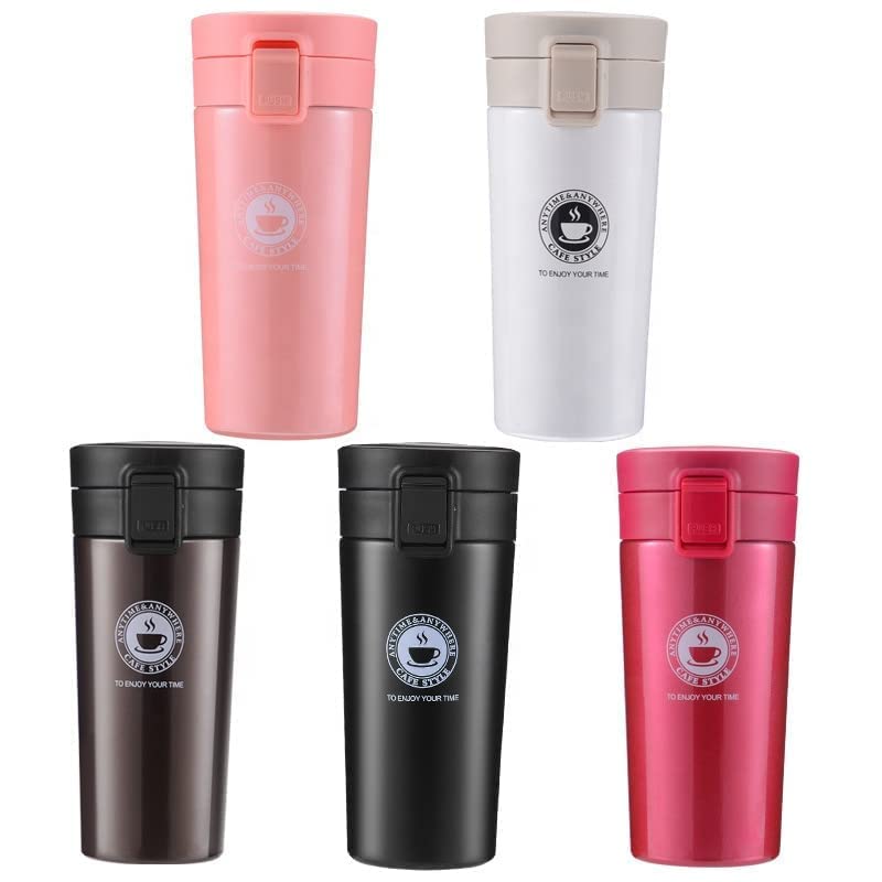 Cyrox Steel Vacuum Insulated Travel Coffee Mug with Lid Coffee Travel Mug with LeakProof Flip Lid Mesh Filter Multi Color - Image 1