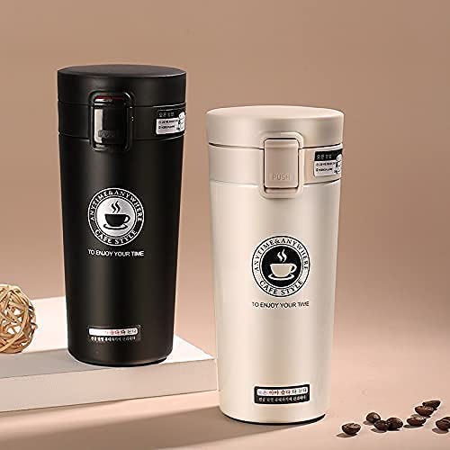 Cyrox Steel Vacuum Insulated Travel Coffee Mug with Lid Coffee Travel Mug with LeakProof Flip Lid Mesh Filter Multi Color - Image 3