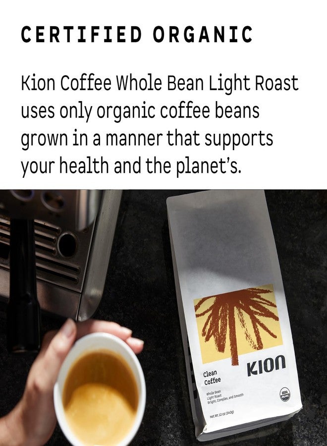 Kion Clean Coffee - Organic Whole Bean Coffee - Light Roast - 12 Oz - Image 3