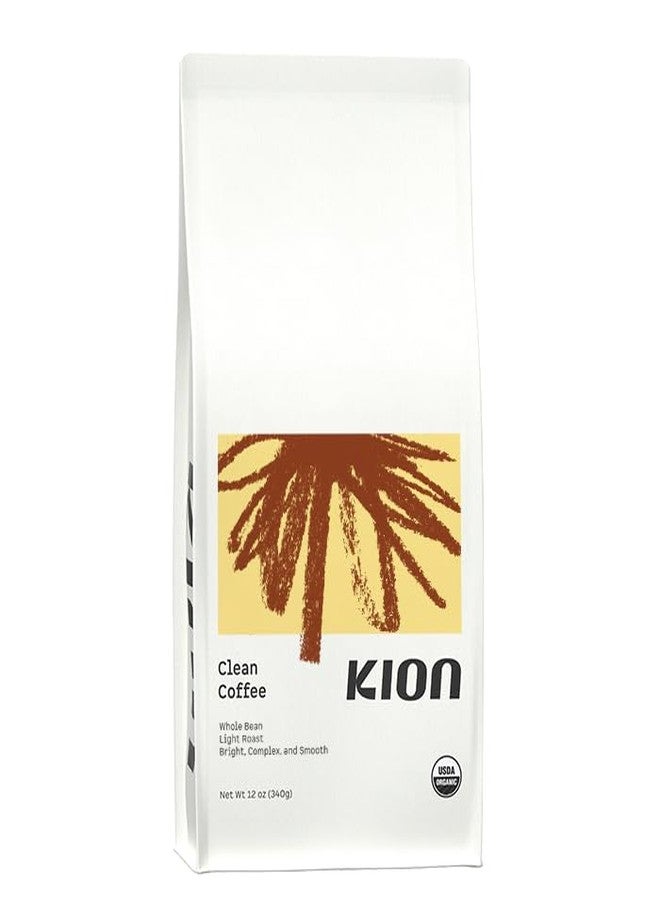 Kion Clean Coffee - Organic Whole Bean Coffee - Light Roast - 12 Oz - Image 1
