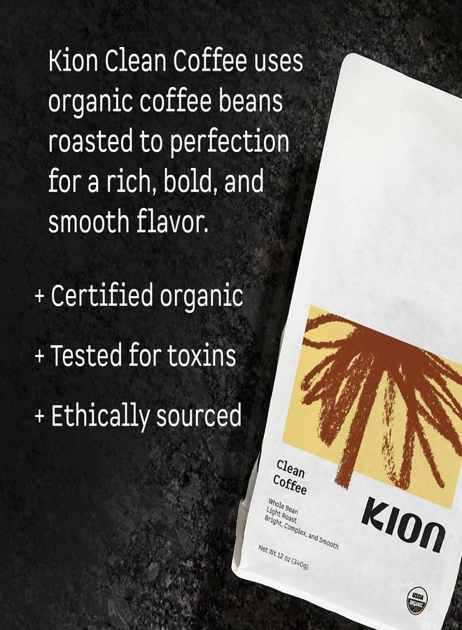 Kion Clean Coffee - Organic Whole Bean Coffee - Light Roast - 12 Oz - Image 2