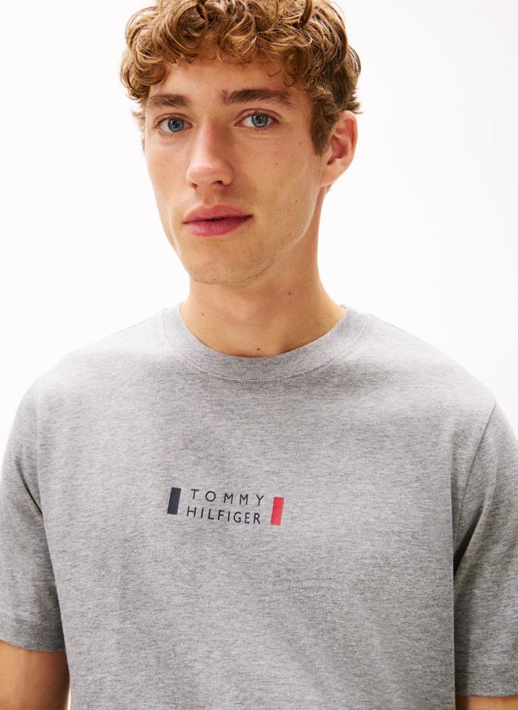 تومي هيلفيغر تيشيرت بياقة دائرية وشعار - Image 3