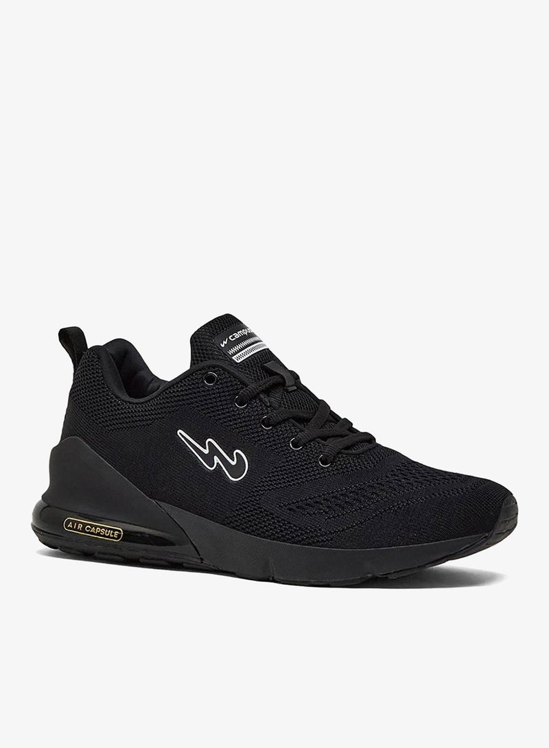 CAMPUS Men's Black Classic Low-Top Sneakers,Comfortable Sporty Shoes & Modern Design - Image 1