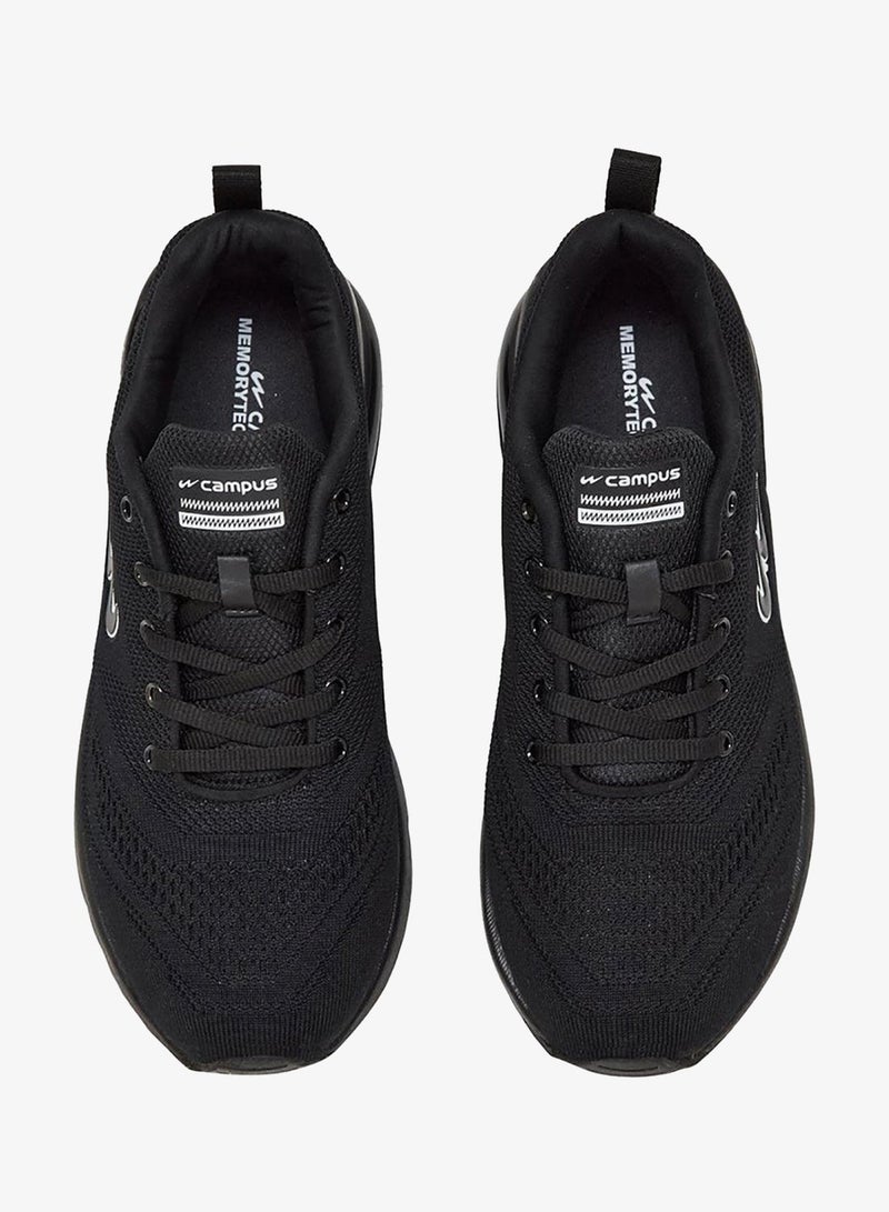 CAMPUS Men's Black Classic Low-Top Sneakers,Comfortable Sporty Shoes & Modern Design - Image 3