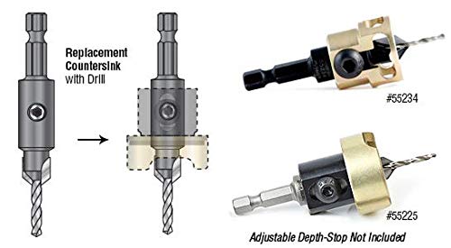 Amana Tool - 55275 Replacement Carbide Tipped Countersink with Slow Spiral HSS M2 Drill Fo - Image 5