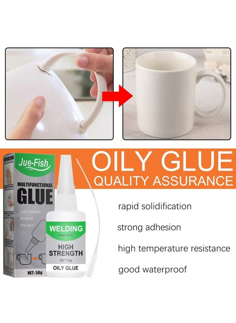 JUE-FISH High-Strength Multifunctional Glue – Instant Bonding Adhesive for Metal, Plastic, Wood, Ceramics, and Leather | Long-Lasting Repairs with Strong Adhesion (50g) - Image 2