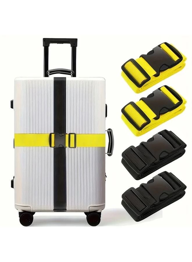 2 Pack Green TSA Approved Luggage Straps With Quick Release Buckle - Image 4