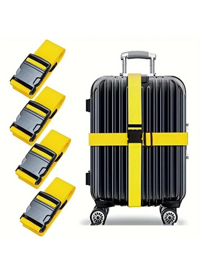 2 Pack Green TSA Approved Luggage Straps With Quick Release Buckle - Image 3