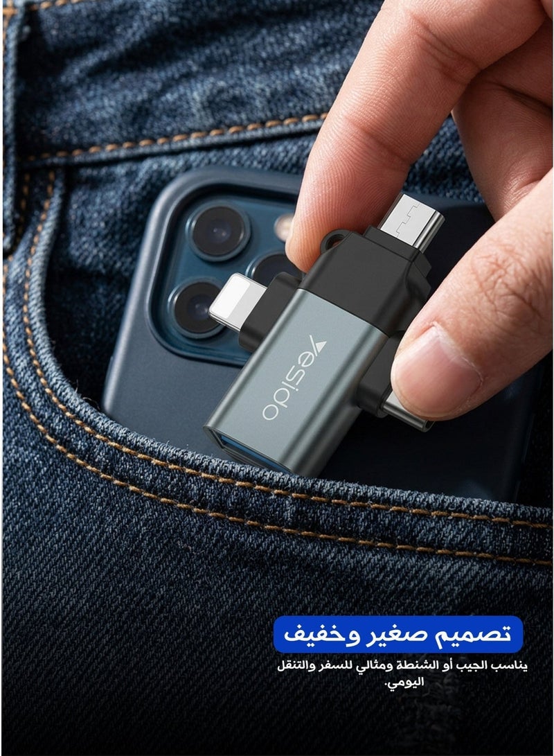 يسيدو محول ومنفذ توسيع USB 2.0 ثلاثي الوظائف عالي السرعة: حول منفذًا واحدًا إلى ثلاثة منافذ فورية، لنقل بيانات سريع ومستقر وتوصيل أجهزة متعددة في آن واحد – مثالي للمنزل، المكتب، المدرسة، والاستخدام أثناء السفر - Image 3