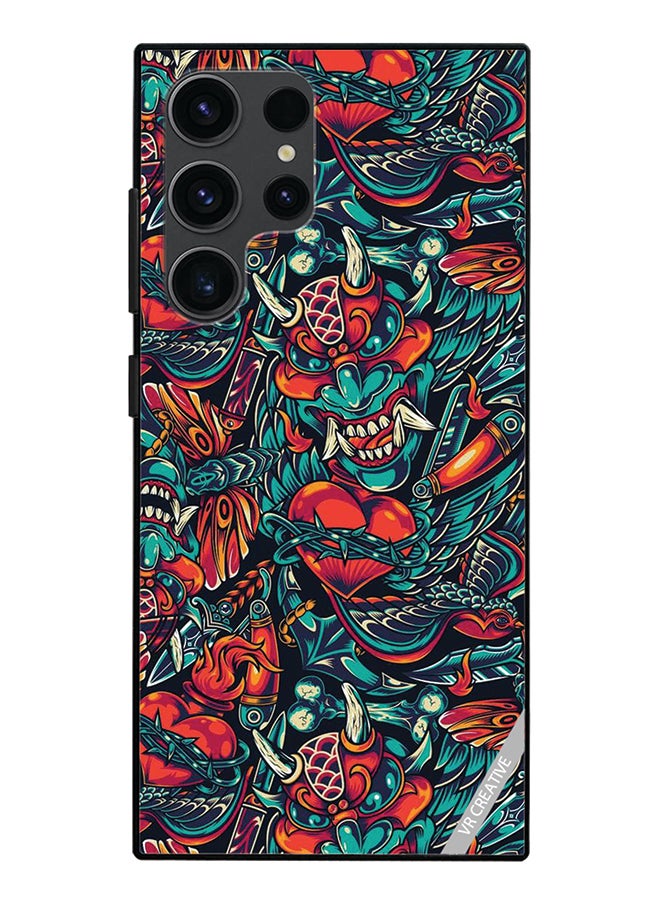 VR CREATIVE Protective Case Cover For Samsung Galaxy S24 Ultra Devil Design Multicolour - Image 1