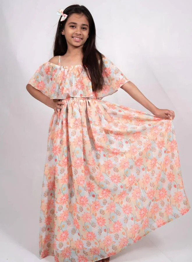 Maithili Maithili Printed A-Line Off Shoulder Maxi Dress