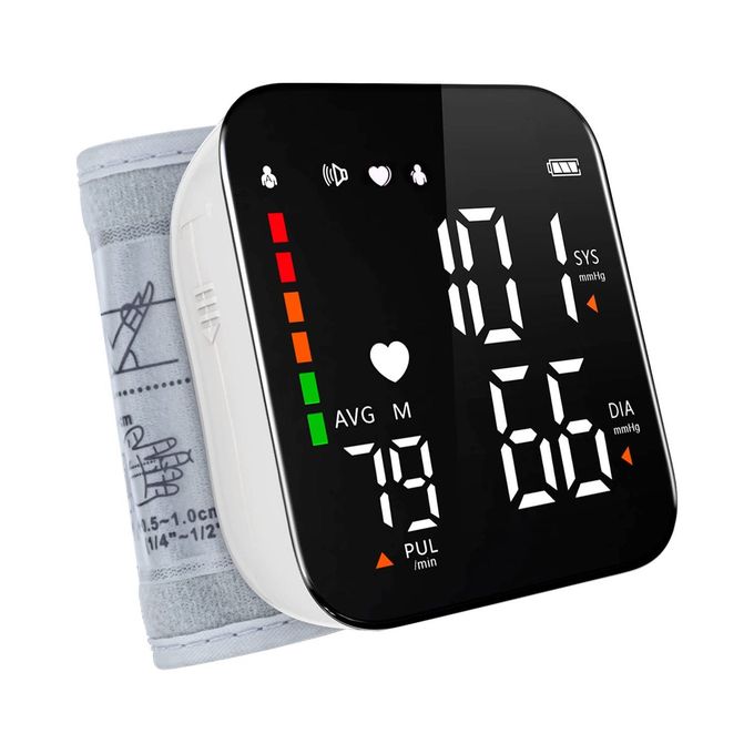Greetmed Wrist Blood Pressure Monitor Automatic Talking Wrist Blood Pressure Cuff Digital Full Screen LED Display Bp Machine Adjustable Bp Cuff Voice Broadcast Health Care for Home Use - Image 2