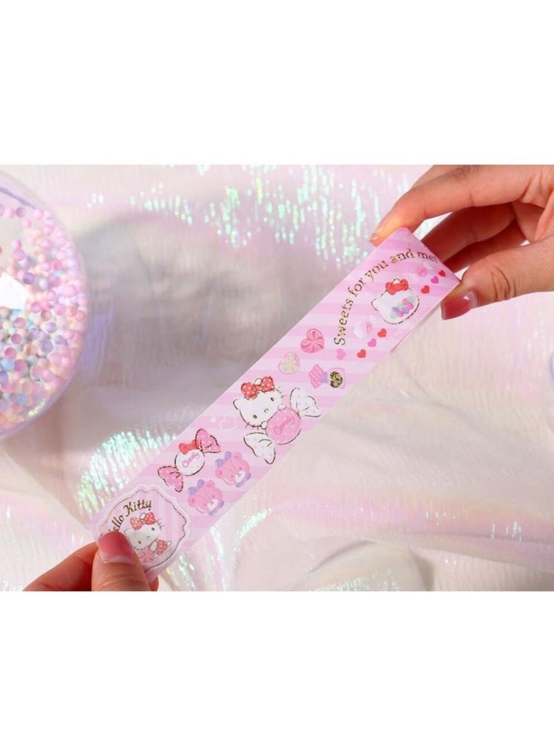 general hello Kitty Sticker Tape Set for Laptop Water Bottle Travel Case Phone Skateboard - Vinyl Waterproof Kawaii Stickers for Kids Adults Teenage Girls - Image 3