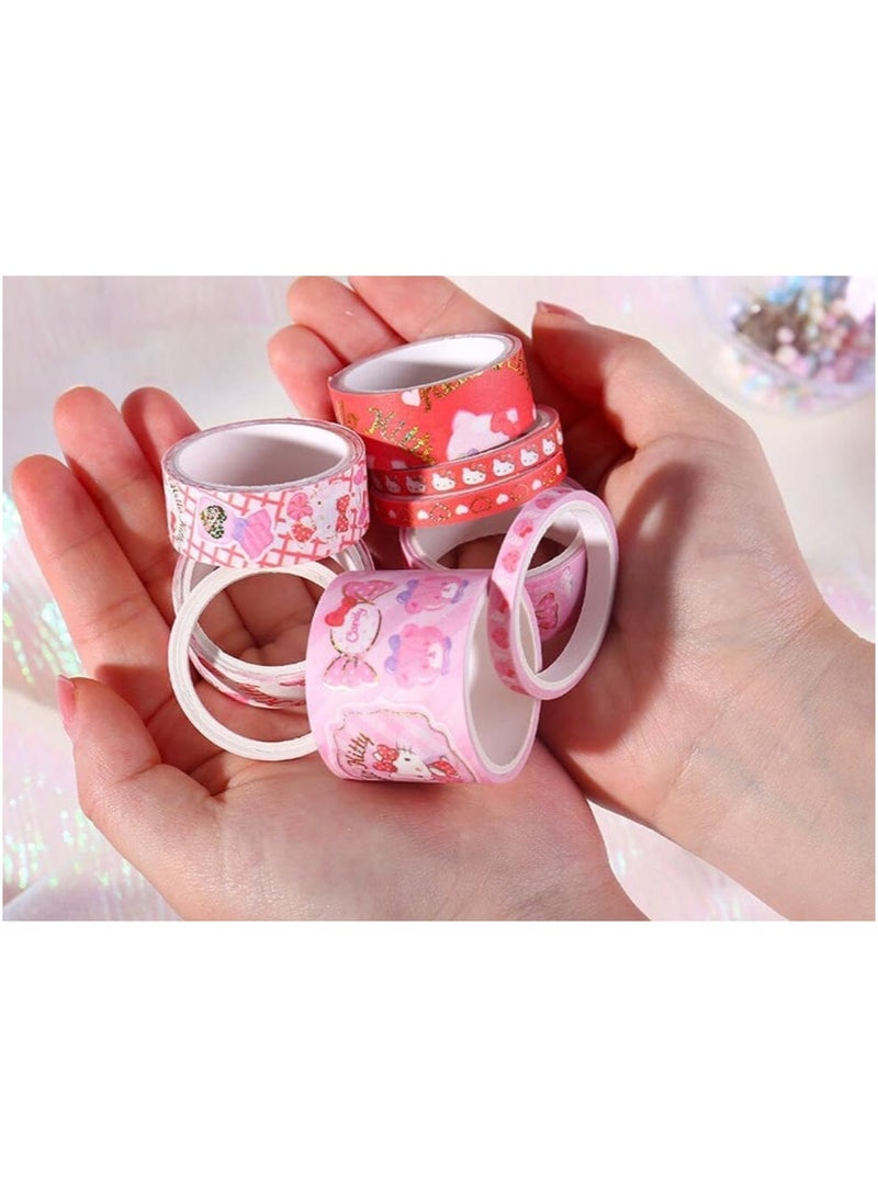 general hello Kitty Sticker Tape Set for Laptop Water Bottle Travel Case Phone Skateboard - Vinyl Waterproof Kawaii Stickers for Kids Adults Teenage Girls - Image 2