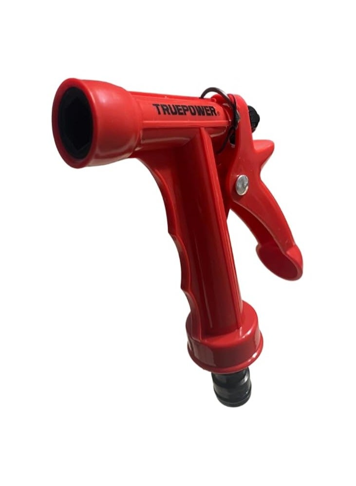 Heavy Duty Red Water Gun with Garden Hose Connector with Rear Control - Suitable for 15mm Hose Diameter - Image 1