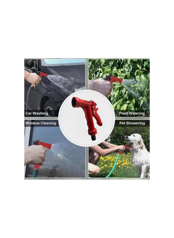 Heavy Duty Red Water Gun with Garden Hose Connector with Rear Control - Suitable for 15mm Hose Diameter - Image 2