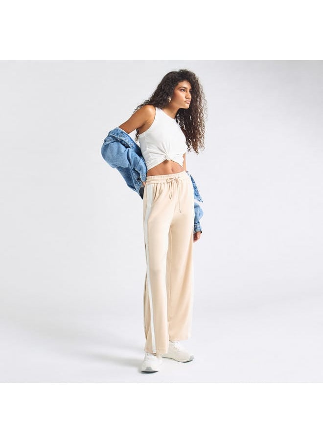 FAV - Panelled Track Pants with Drawstring Closure and Pockets - Image 1